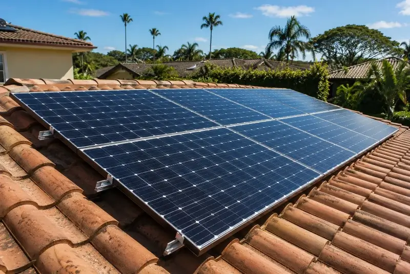 Installation de panneaux solaires au Vignau